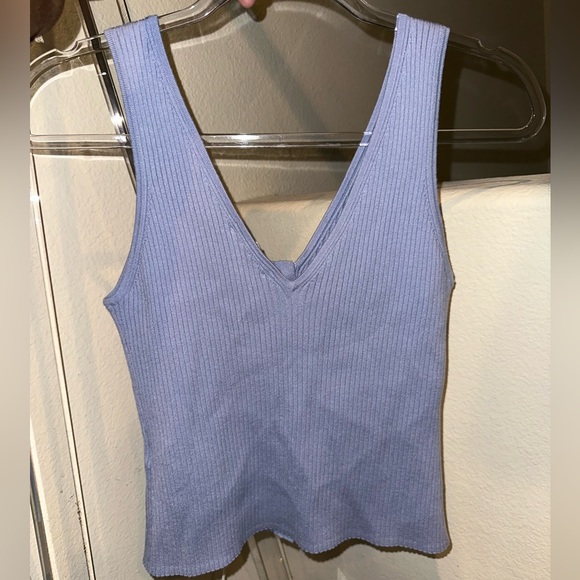 Madewell The Signature Knit Button Front Sweater Tank Craft Blue - Picture 4 of 4